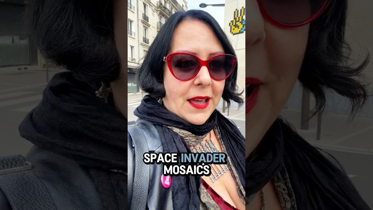 Space Invaders art in Paris #paris #travel #streetart