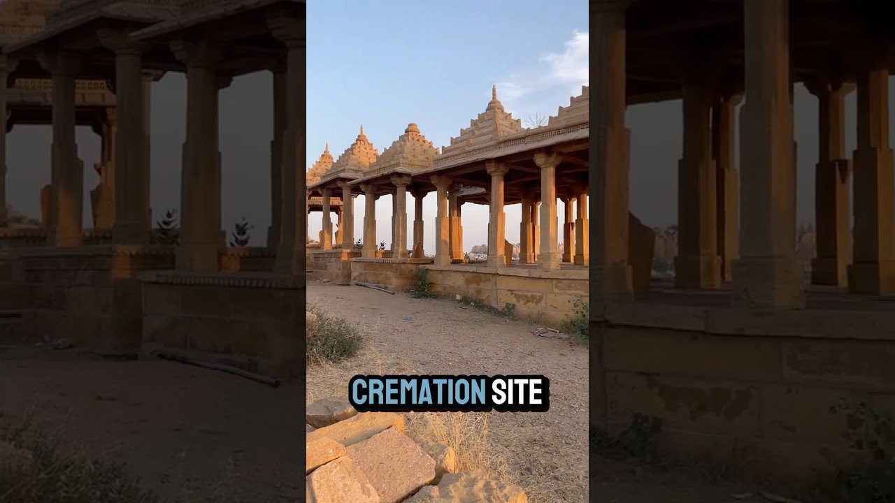 Sunset Serenity: A Video By the Sacred Cemetery Near Jaisalmer
