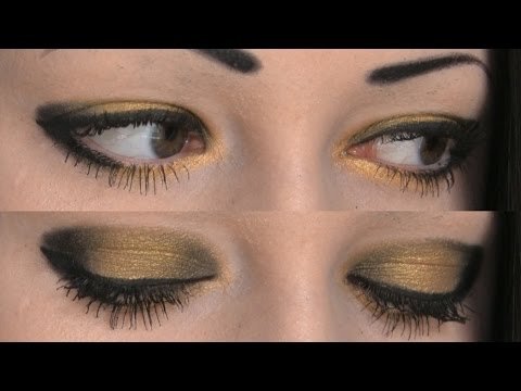 Gold and Black Goth Makeup Tutorial | Toxic Tears